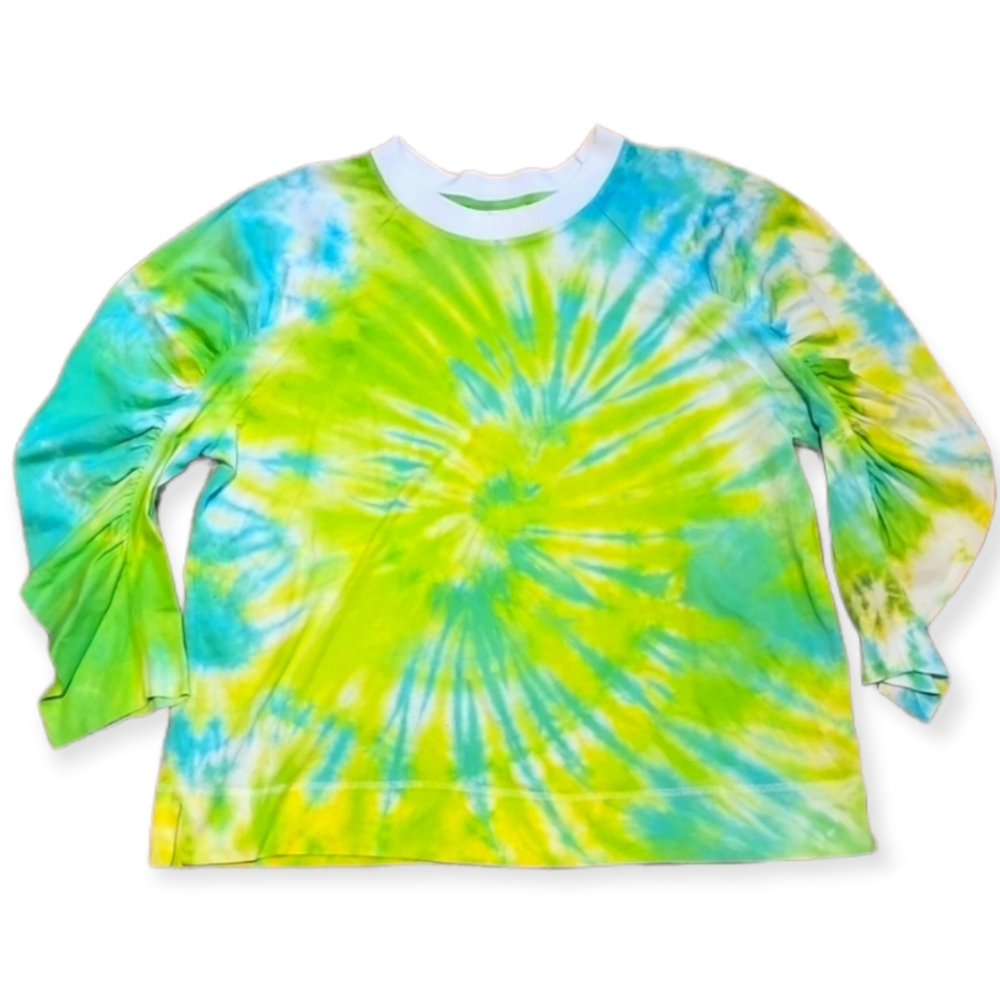 Prologue tie dye gathered sleeve t shirt